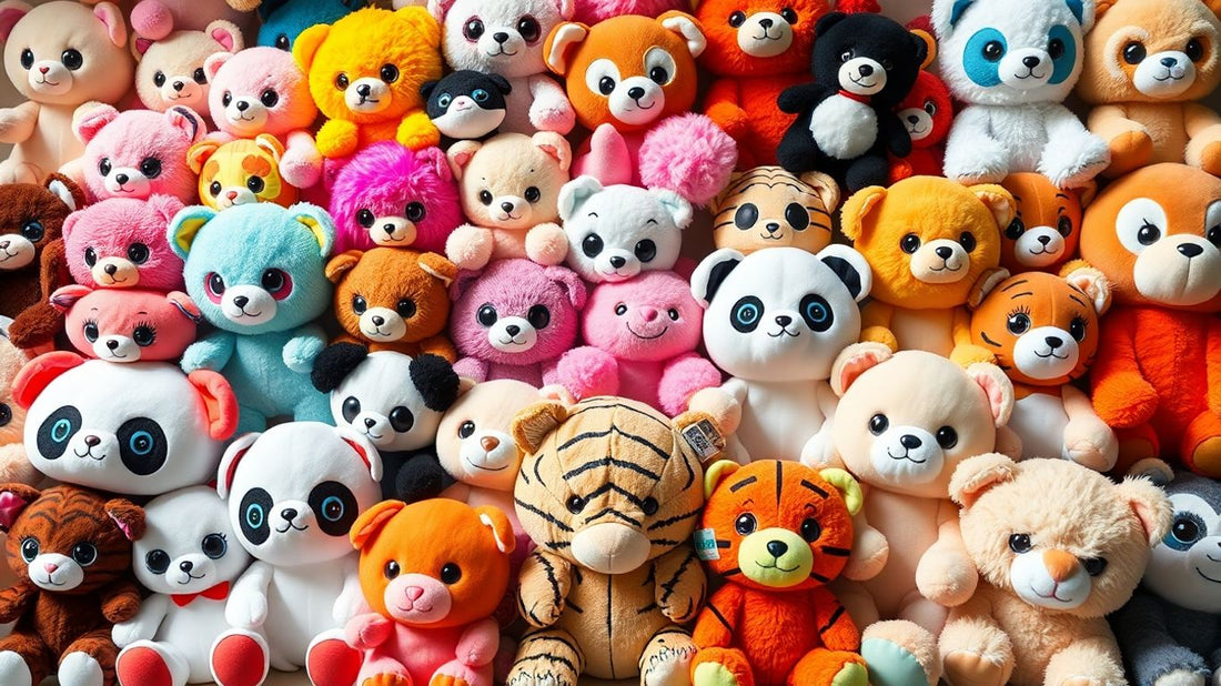 Collection of Asian plush animals