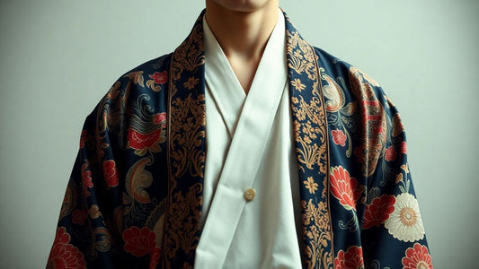 Person wearing a traditional Japanese haori jacket.