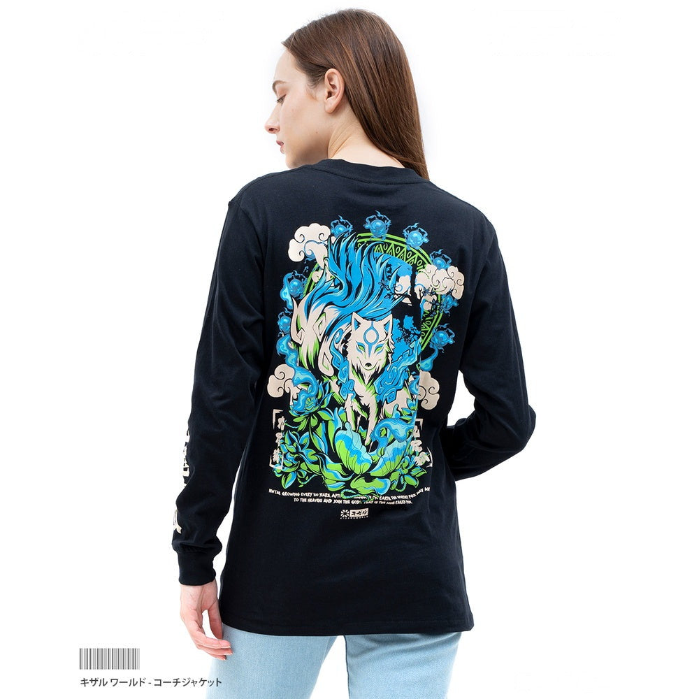 Japanese art clothing - kitsune graphic by Zewearsy