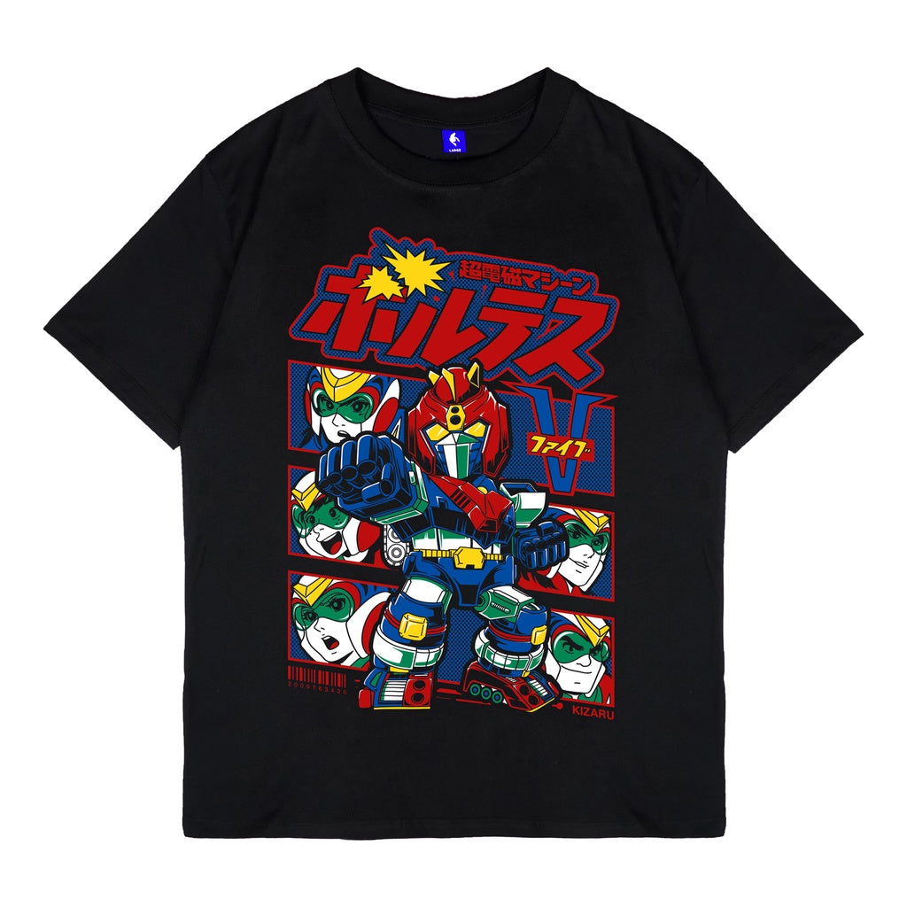 Gundam mecha anime t-shirt - Voltus V by Zewearsy