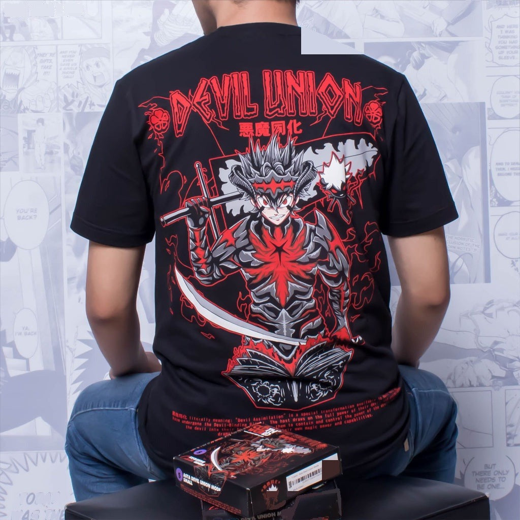 Black Clover anime t-shirt - Asta Devil Union by Zewearsy