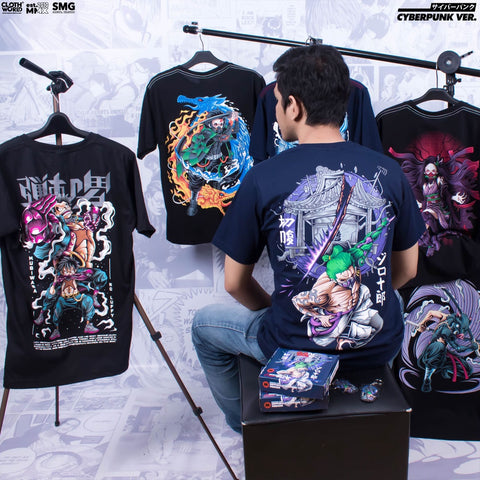 Roronoa Zoro Cyberpunk Seppuku T-Shirt - One Piece Anime Streetwear