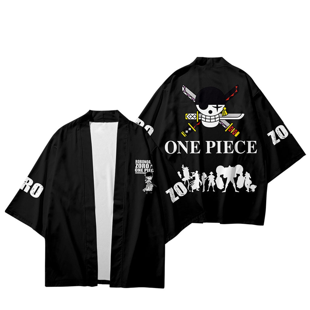 Kimono Japan with One Piece Cartoon Anime theme - Unisex Oversized Streetwear Kimonos | Zewearsy Store