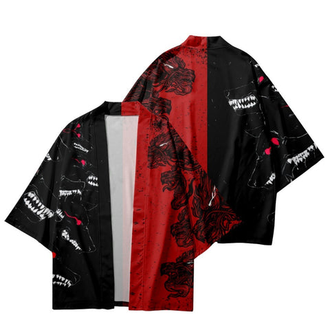 Wolf Harajuku Graphic Design Kimono Unisex Oversized | Japan Apparel