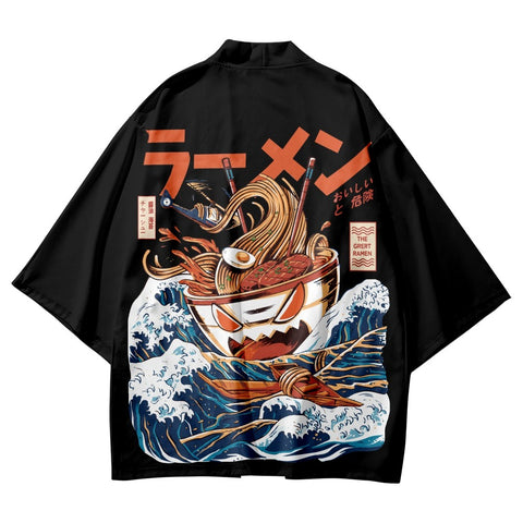 Ramen Art Kimono Short Sleeve Unisex Sublimation | Zewearsy Store