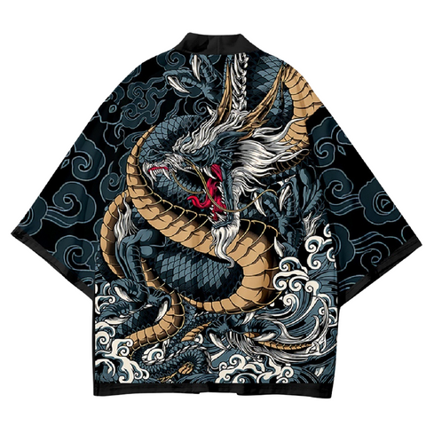 Japanese Dragon Kimono - Unisex Graphic Art