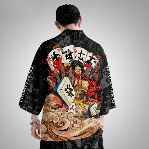 Japanese Anime One Piece Luffy Kimono Harajuku Streetwear Design | Japan Apparel