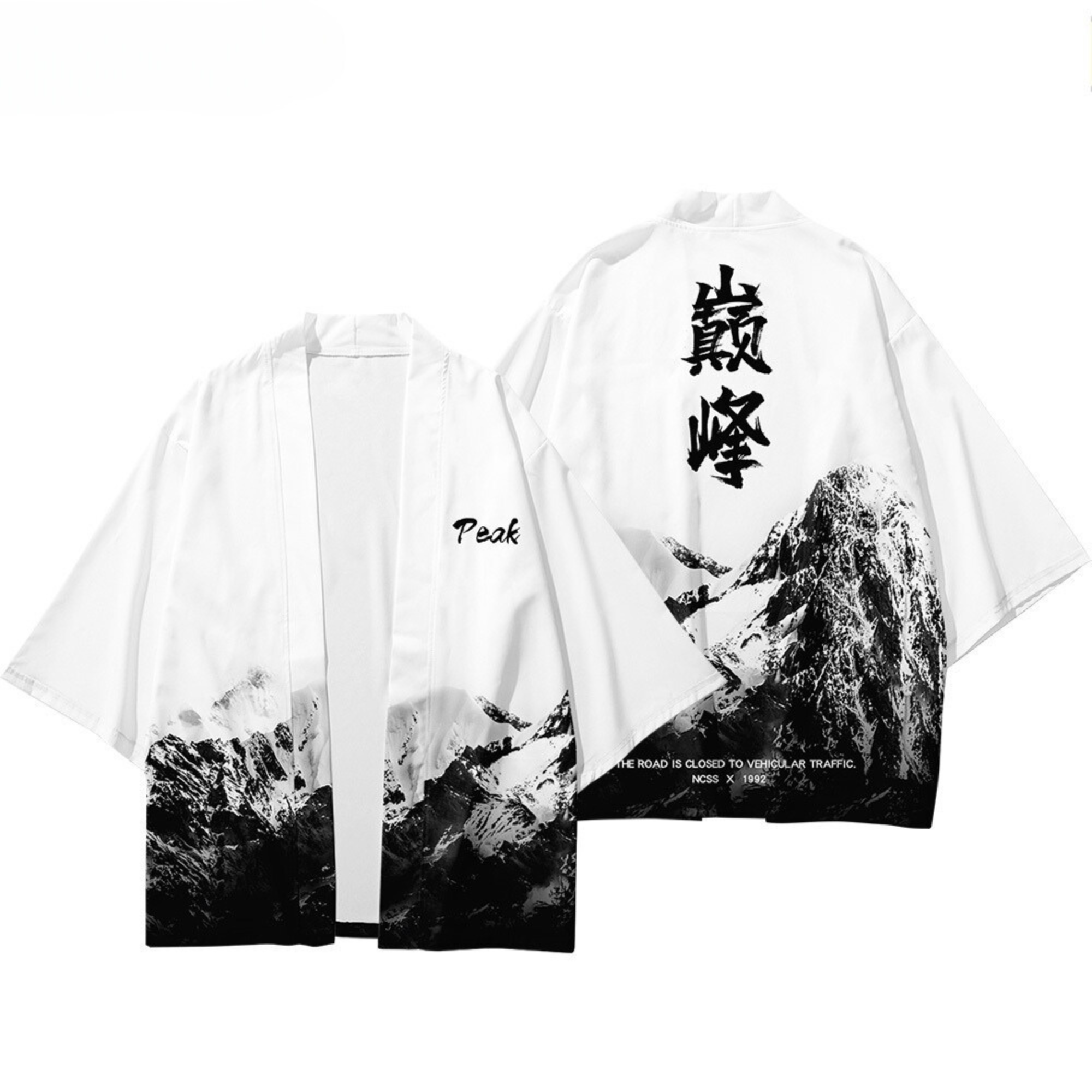 Japan Art Mountain Kanji Kimono - Unisex Oversized | Zewearsy Store