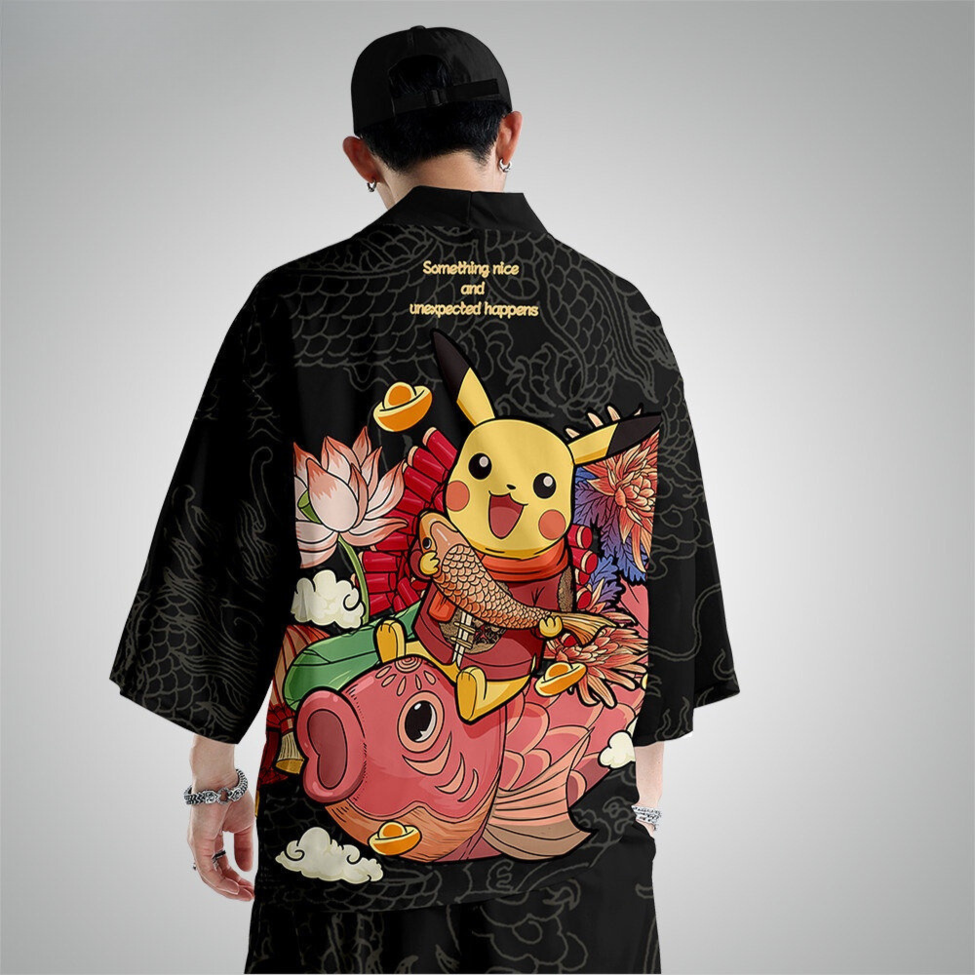 Anime Pikachu Design Art Kimono Unisex Oversized | Zewearsy Store