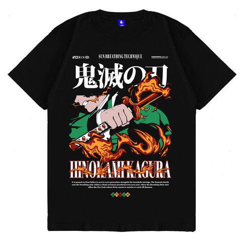 Japan Anime Short Sleeve T Shirt - Demon Slayer Kimetsu No Yaiba TANJIRO KAMADO | Japan Apparel | Zewearsy Store