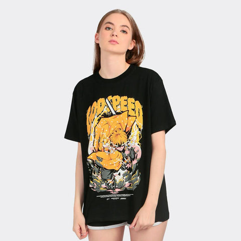 Japan Anime Short Sleeve T Shirt - Demon Slayer Kimetsu No Yaiba ZENITSU | Japan Apparel