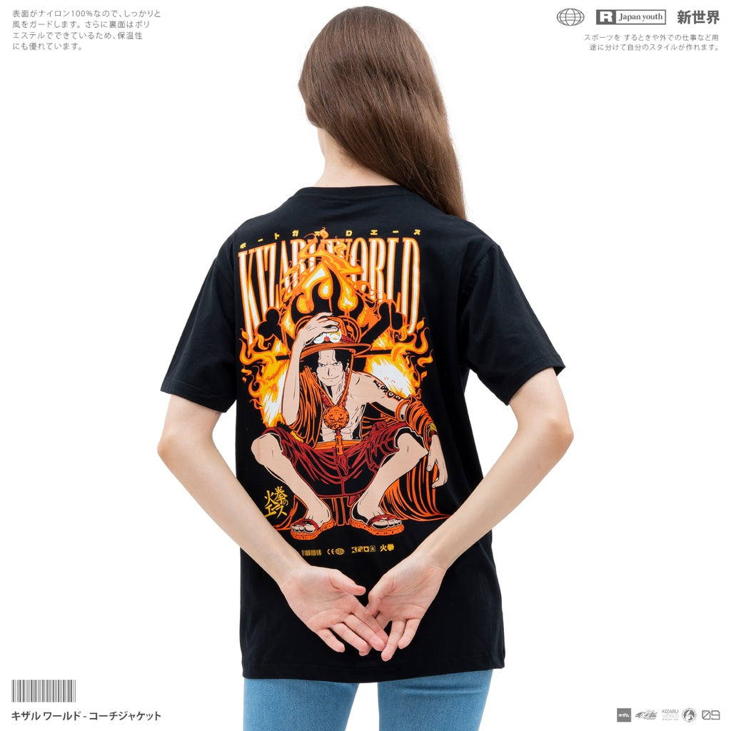 Japan Anime Short Sleeve T Shirt - One Piece PORTGAS D ACE | Japan Apparel | Zewearsy Store