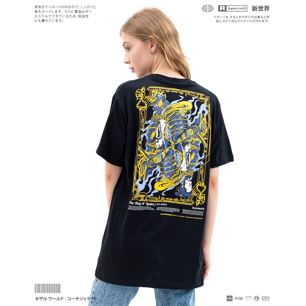 Japan Streetwear Short Sleeve T Shirt - Origin Card Series KING OF SPADE | Japan Apparel | Zewearsy Store