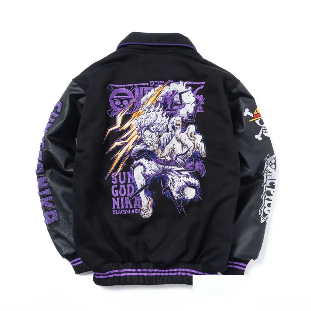 One Piece Gear 5 Varsity Jacket Full Embroidery Japan Fashion