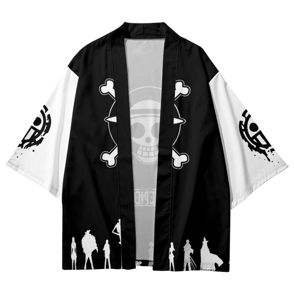 Anime One Piece Kimono Black and White Color with Unisex and Oversized Design | Zewearsy Store