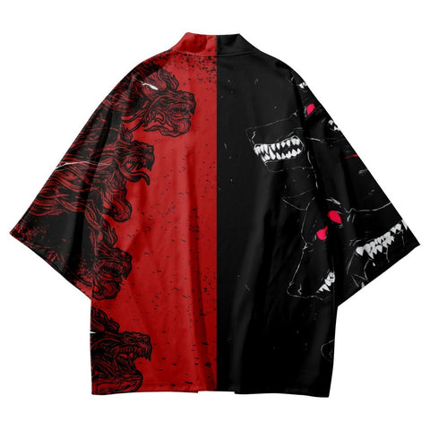 Wolf Harajuku Graphic Design Kimono Unisex Oversized | Japan Apparel