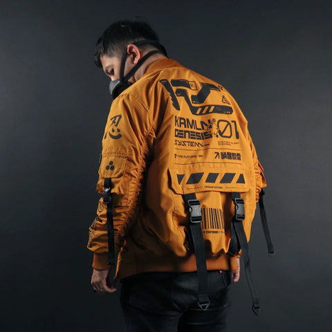 Cyberpunk Bomber Jacket – KRMLN Genesis .01 | Techwear Streetwear Unisex