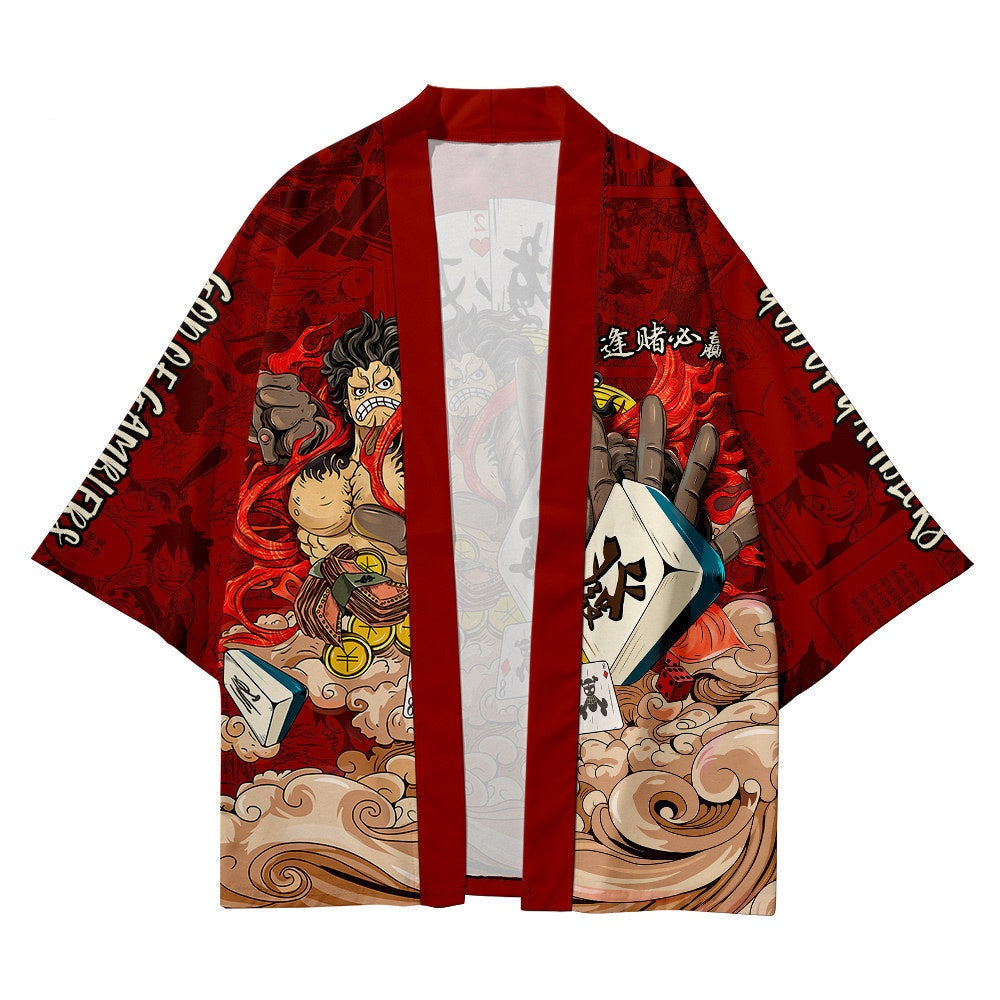 Japanese Anime One Piece Luffy Kimono Harajuku Streetwear Design | Japan Apparel