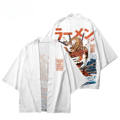 Ramen Art Kimono Short Sleeve Unisex Sublimation | Zewearsy Store