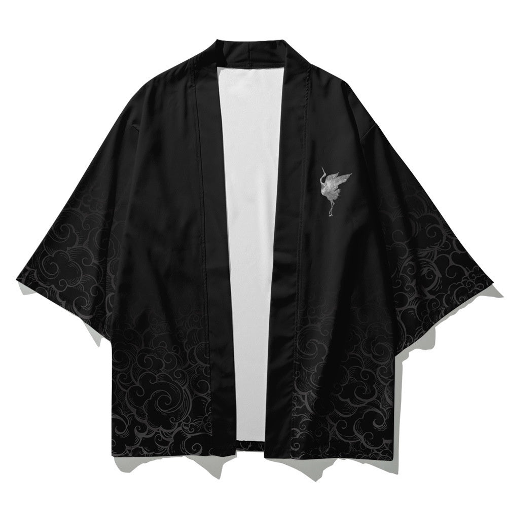 Japan Art two Swan Graphic Design Kimono's Unisex | Japan Apparel