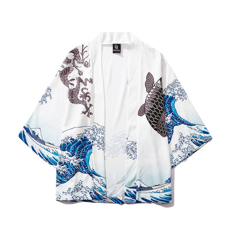 Koi Fish Japan Graphic Art Kimono Unisex Oversized | Japan Apparel