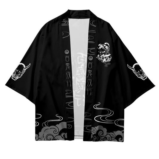 Japan Anime Devil Samurai Harajuku Design Kimono Unisex Oversized | Japan Apparel