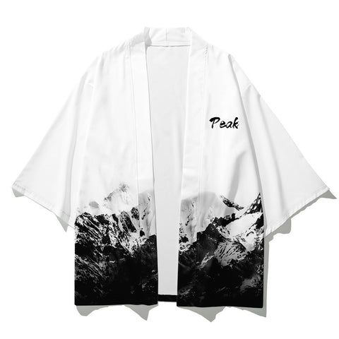 Japan Art Mountain Kanji Kimono - Unisex Oversized | Zewearsy Store