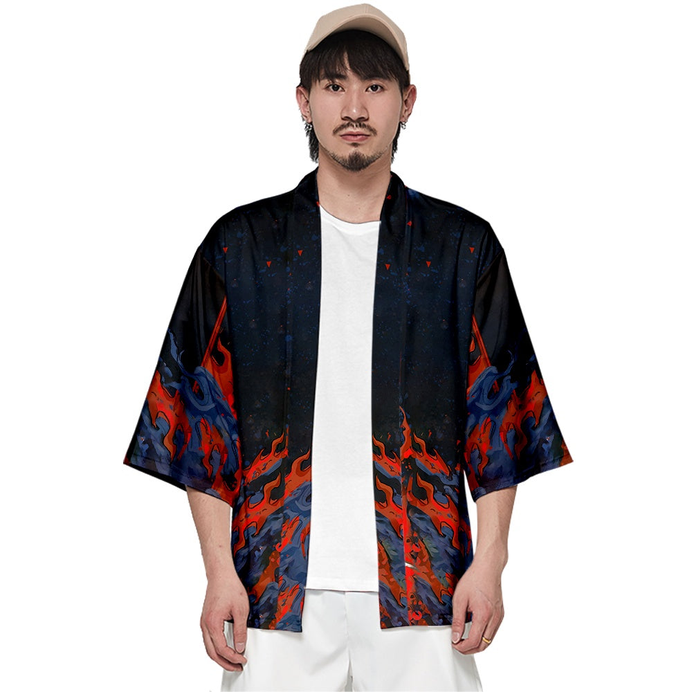 Lion Dance Art Kimono's Unisex | Japan Apparel