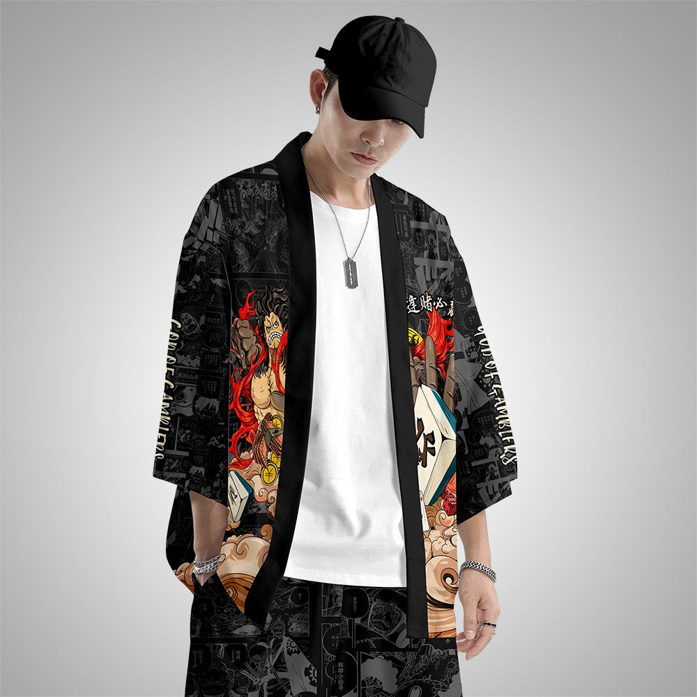 Japanese Anime One Piece Luffy Kimono Harajuku Streetwear Design | Japan Apparel