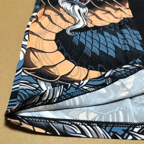 Traditional Japanese Dragon Graphic Art Kimono Unisex Oversized | Japan Apparel