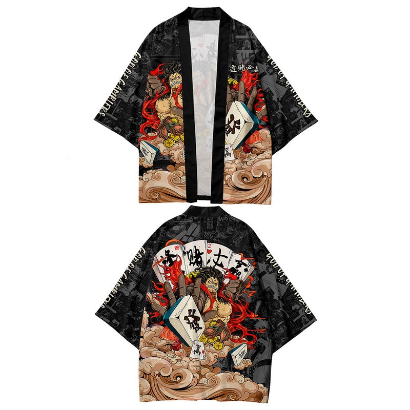 Japanese Anime One Piece Luffy Kimono Harajuku Streetwear Design | Japan Apparel