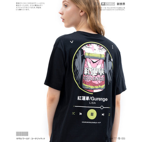 Japan Anime Short Sleeve T Shirt - Music Series Demon Slayer GURENGE | Japan Apparel