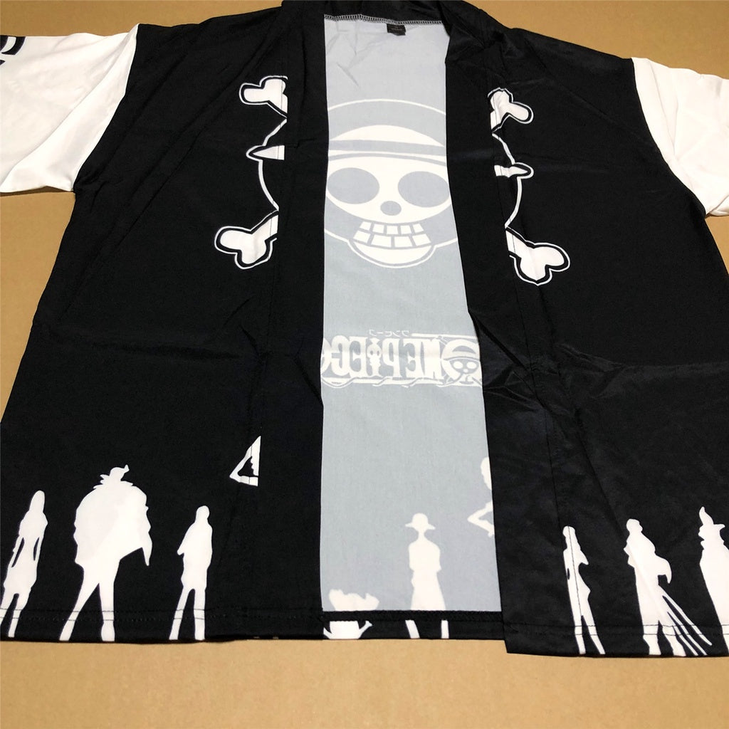 Anime One Piece Kimono Black and White Color with Unisex and Oversized Design | Zewearsy Store