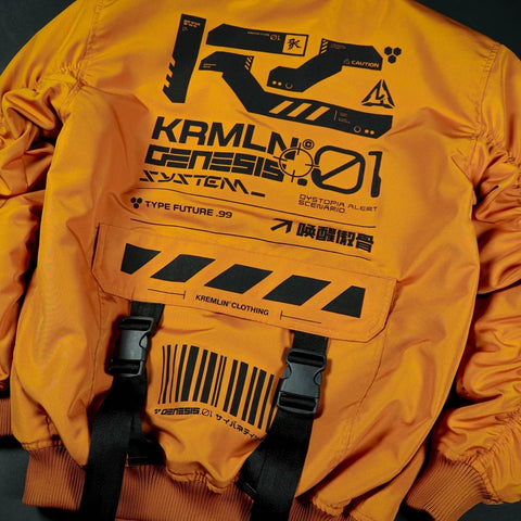 Cyberpunk Bomber Jacket – KRMLN Genesis .01 | Techwear Streetwear Unisex