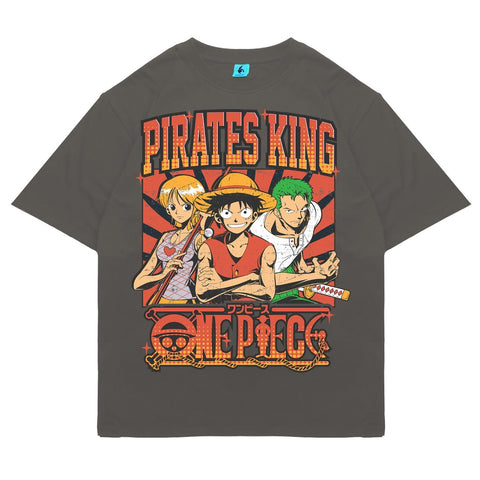 Japan Anime Short Sleeve T Shirt - Vintage Series One Piece PIRATES KING | Japan Apparel | Zewearsy Store