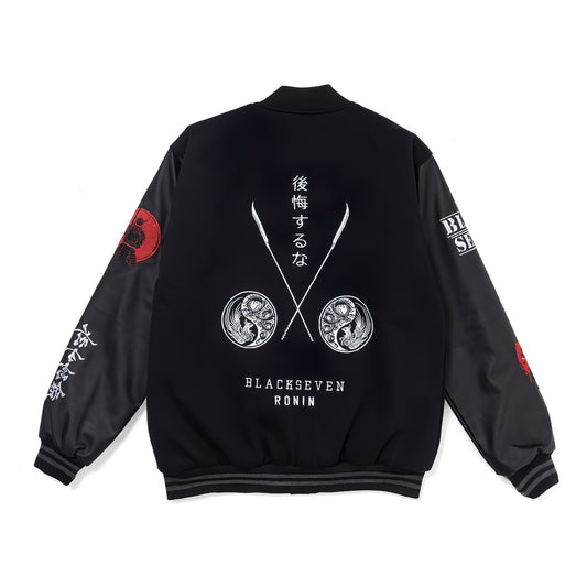 Japanese Samurai Varsity Jacket Full Embroidery - Ronin Samurai - Japan Fashion | Zewearsy Store