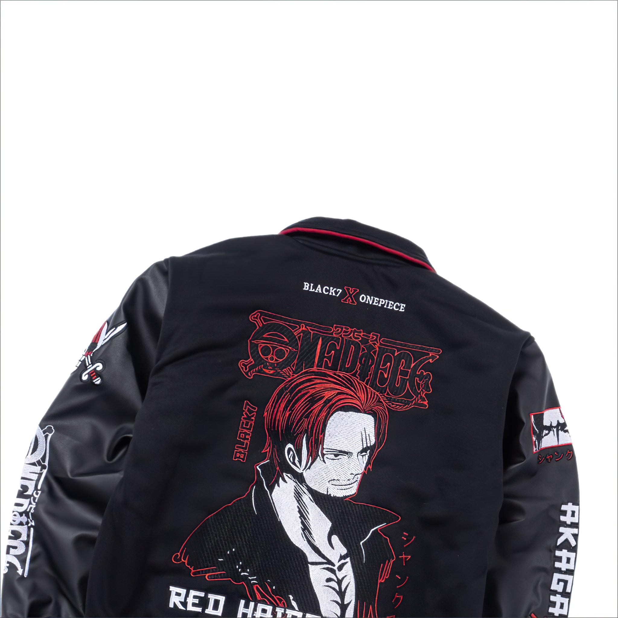 One Piece Varsity Jacket Akagami No Shanks - Red Hair Pirates - Japan Fashion | Zewearsy Store