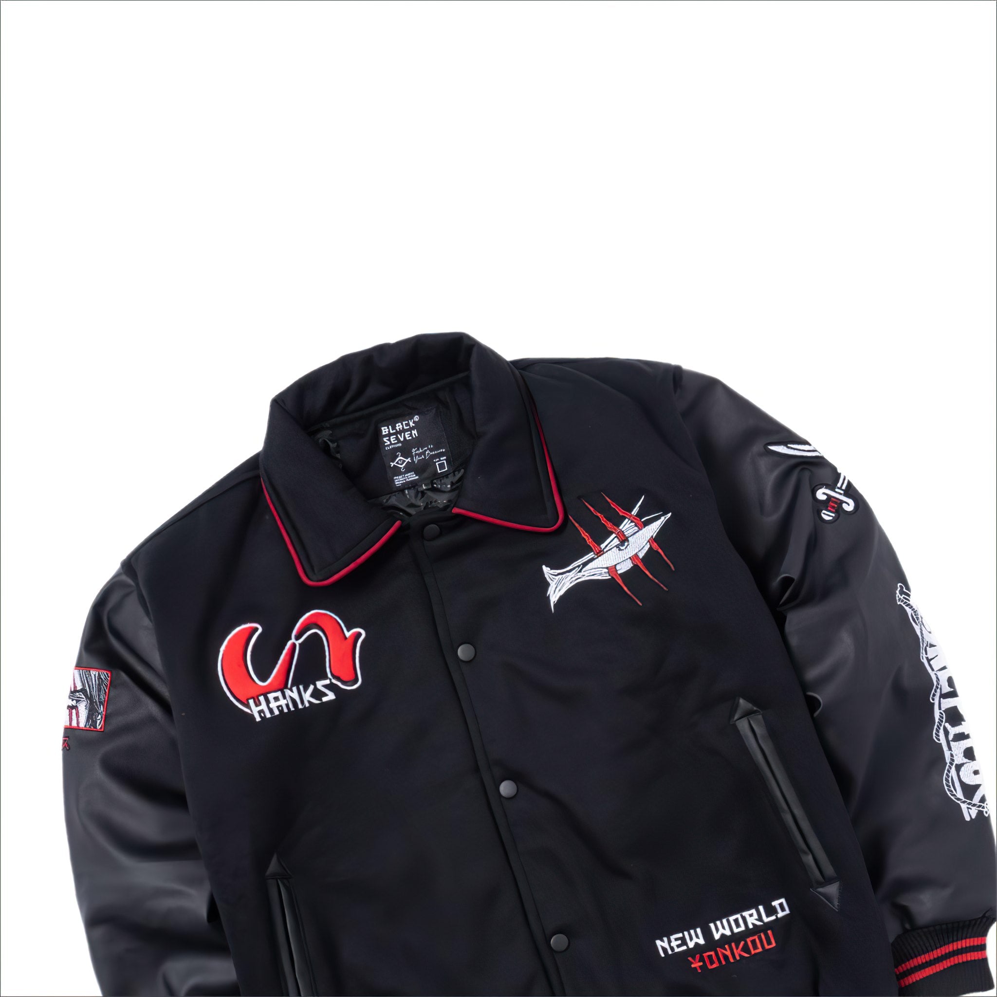 One Piece Varsity Jacket Akagami No Shanks - Red Hair Pirates - Japan Fashion | Zewearsy Store
