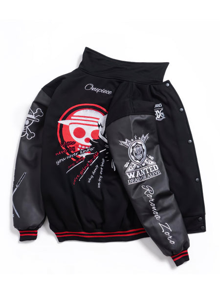 冬ギフト セ Anime Store Zewearsy | Varsity Piece One Zoro Jacket: Streetwear ワンピース