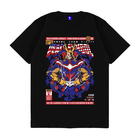 All Might Anime T - Shirt - Japan Anime Short Sleeve - Zewearsy