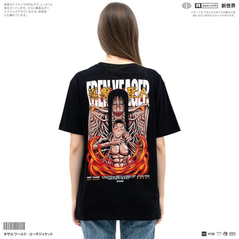 Attack on Titan Eren Rumbling T - Shirt - Japan Anime Short Sleeve - Zewearsy