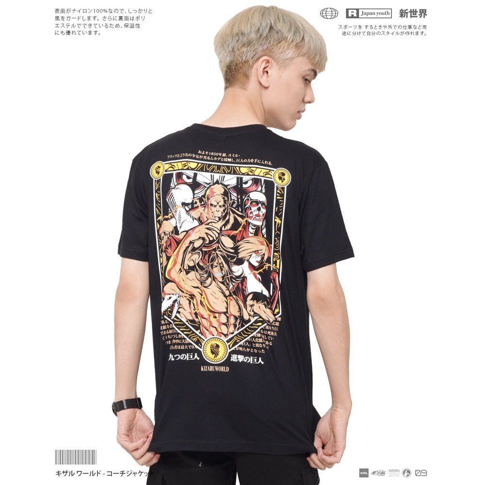 Attack on Titan Nine Titans T - Shirt - Japan Anime Short Sleeve - Zewearsy