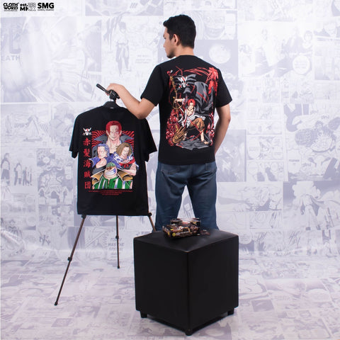 Shanks The Red Hair One Piece Film RED Akagami no Shanks Red Hair Pirates Anime Kaos Clowor T-shirt