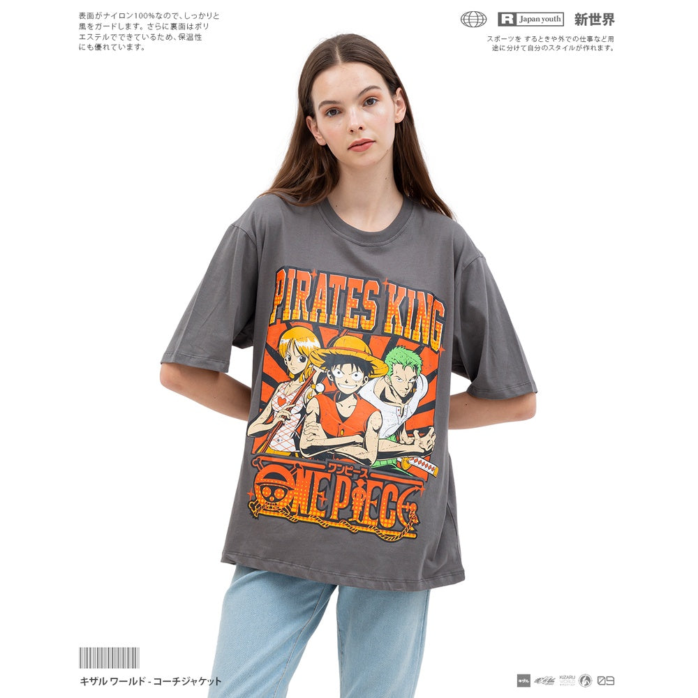 Japan Anime Short Sleeve T Shirt - Vintage Series One Piece PIRATES KING | Japan Apparel | Zewearsy Store