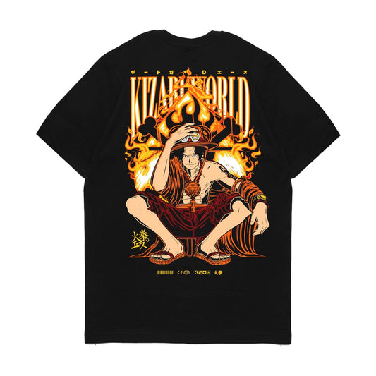 Japan Anime Short Sleeve T Shirt - One Piece PORTGAS D ACE | Japan Apparel | Zewearsy Store