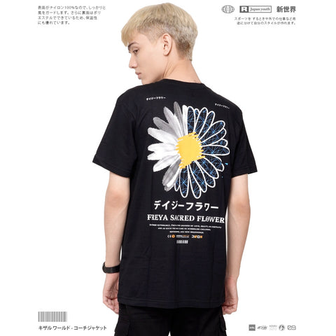 Japan Streetwear Short Sleeve T Shirt - Origin FREYA SACRED SUNFLOWER | Japan Apparel