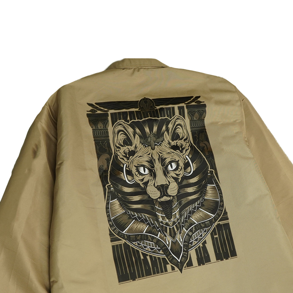 Streetwear Coach Jacket Anubis Graphic Design WORSHIPPED | Zewearsy Store