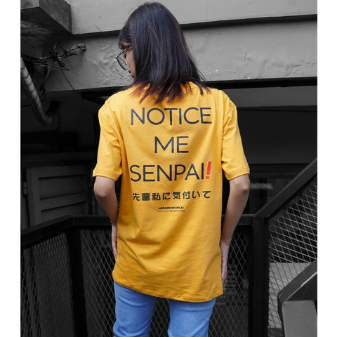 Japan Streetwear Short Sleeve T Shirt - Origin NOTICE ME SENPAI | Japan Apparel | Zewearsy Store