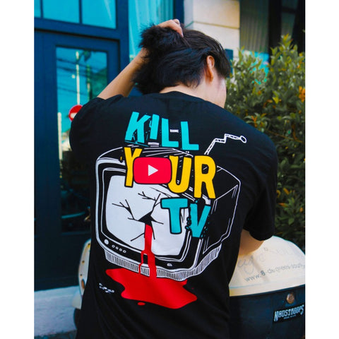 Japan Streetwear Short Sleeve T Shirt - Origin KILL YOUR TV | Japan Apparel