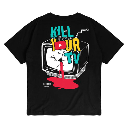 Japan Streetwear Short Sleeve T Shirt - Origin KILL YOUR TV | Japan Apparel